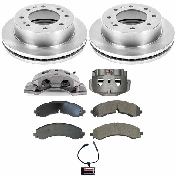 PowerStop OE Stock Replacement Low-Dust Ceramic Brake Pad, Rotor and Caliper Kit