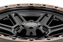 17x8.5 Rough Country 79 Series Black with Bronze Ring 5x4.5 ET0 Wheel Rim