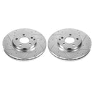 PowerStop Evolution Drilled Slotted Rotors Pair Front For Mercedes-Benz E320