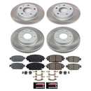 PowerStop Semi-Coated Rotor and Low-Dust Ceramic Brake Pad Kit