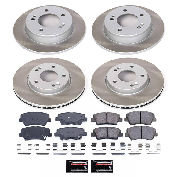 PowerStop Semi-Coated Rotor and Low-Dust Ceramic Brake Pad Kit