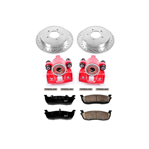 PowerStop Z23 Daily Driver Carbon-Fiber Ceramic Pads Drilled & Slotted Rotor & C