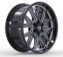 18x9 Mudder Trucker MT704 Asphalt Black Milled 6x139.7 6x5.5 ET12 Wheel