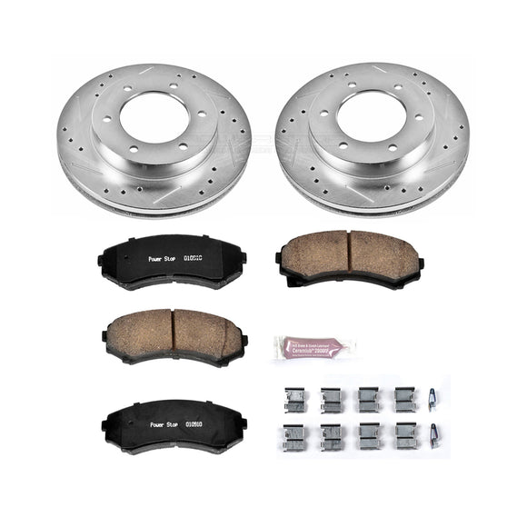 PowerStop Z23 Daily Driver Carbon-Fiber Ceramic Brake Pad and Drilled & Slotted