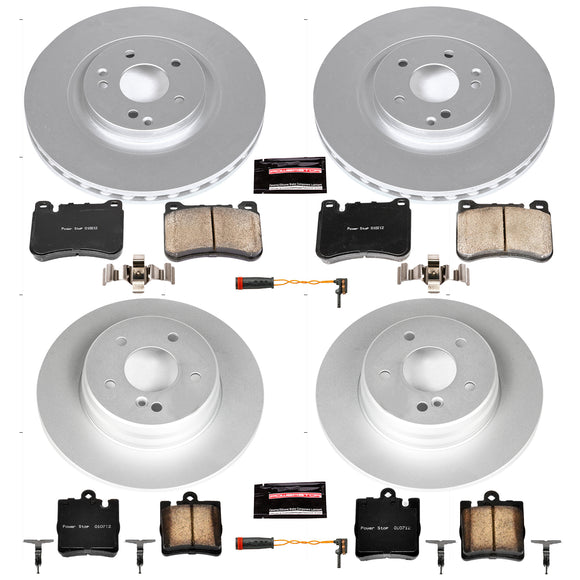 PowerStop Genuine Geomet Coated Rotor and Carbon-Fiber Ceramic Brake Pad Kit