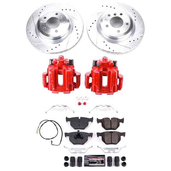 PowerStop Z23 Daily Driver Carbon-Fiber Ceramic Pads Drilled & Slotted Rotor & C