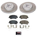 PowerStop Semi-Coated Rotor and Low-Dust Ceramic Brake Pad Kit