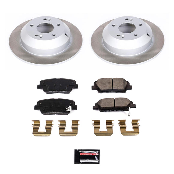 PowerStop Semi-Coated Rotor and Low-Dust Ceramic Brake Pad Kit