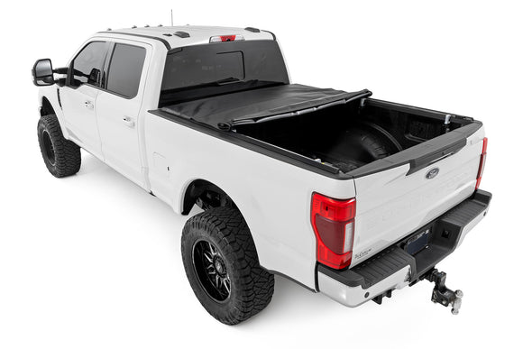 Rough Country Soft Roll Up Bed Cover 6'10" Bed For Ford F-250 F-350 17-23