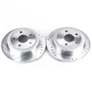 PowerStop Evolution Drilled Slotted Rotors Pair Rear For Jeep Wrangler