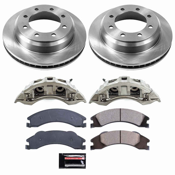 PowerStop OE Stock Replacement Low-Dust Ceramic Brake Pad, Rotor and Caliper Kit