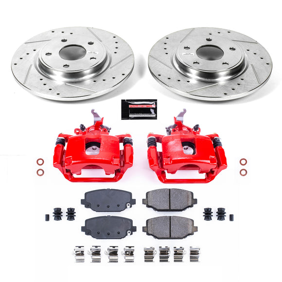 PowerStop Z23 Daily Driver Carbon-Fiber Ceramic Pads Drilled & Slotted Rotor & C
