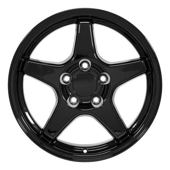 17" Replica CV01 fits Chevrolet Corvette ZR1 17 in. x 9.5 in. Gloss Black