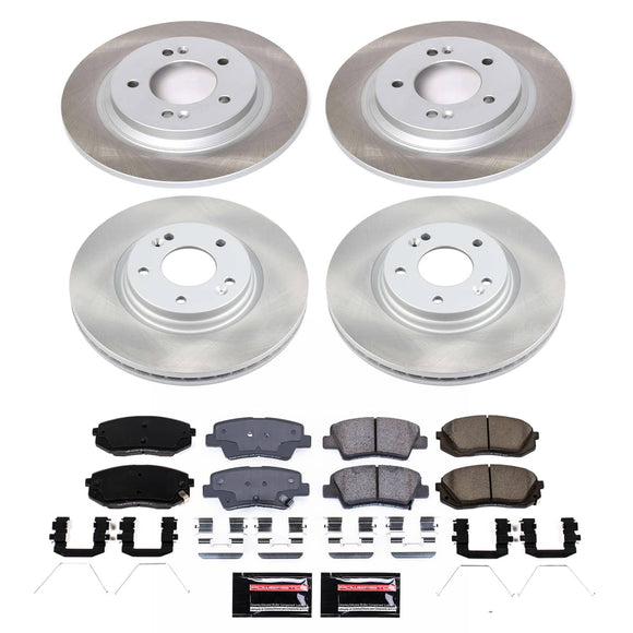 PowerStop Semi-Coated Rotor and Low-Dust Ceramic Brake Pad Kit