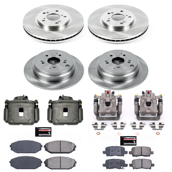 PowerStop OE Stock Replacement Low-Dust Ceramic Brake Pad, Rotor and Caliper Kit