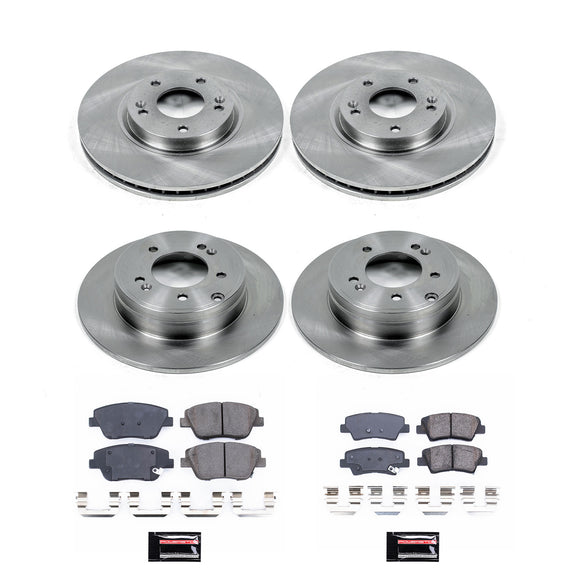 PowerStop OE Stock Replacement Low-Dust Ceramic Brake Pad and Rotor Kit