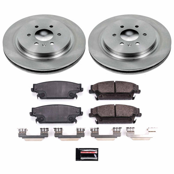 PowerStop OE Stock Replacement Low-Dust Ceramic Brake Pad and Rotor Kit
