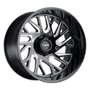 24X14 Tuff T4B Gloss Black W/ Milled Spokes 5X127 ET-72 wheel/rim