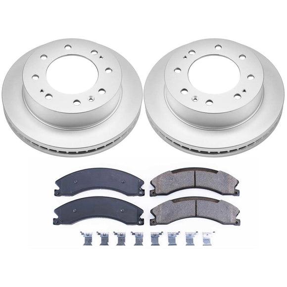 PowerStop Genuine Geomet Coated Rotor and Low-Dust Ceramic Brake Pad Kit