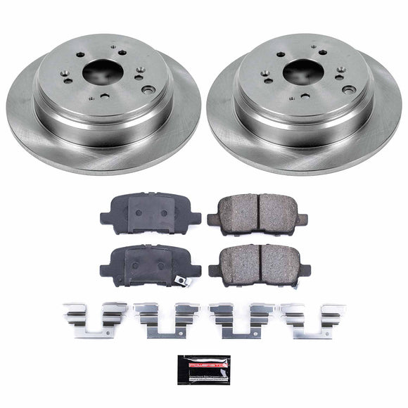 PowerStop OE Stock Replacement Low-Dust Ceramic Brake Pad and Rotor Kit