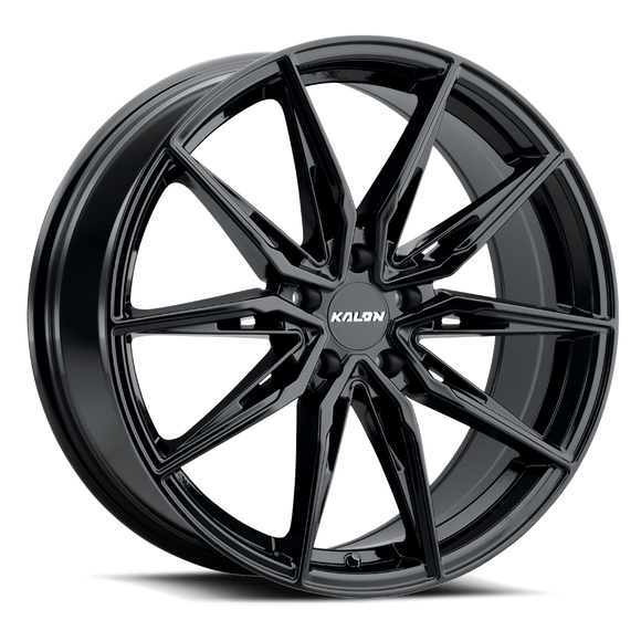 18x8 Kalon Wheels Cypher-102 Gloss Black Wheel 5x114.3 ET35 CB73