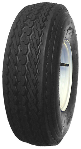 5.70-8 6 Ply Tire Mounted on 8x3.75 4-4.0 White Wheel