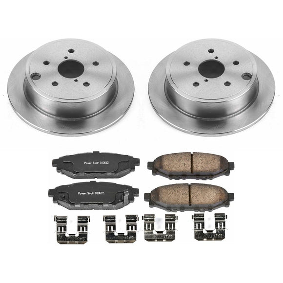 PowerStop OE Stock Replacement Low-Dust Ceramic Brake Pad and Rotor Kit