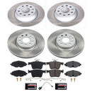 PowerStop Semi-Coated Rotor and Low-Dust Ceramic Brake Pad Kit