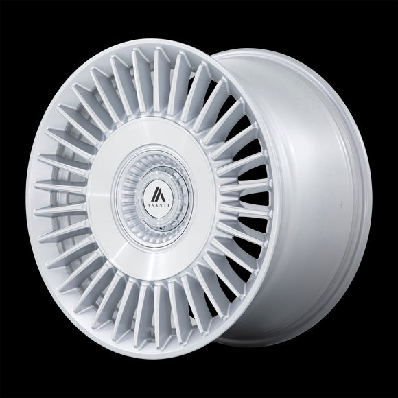 20X10.5 Asanti Black ABL-40 Tiara Silver 5X112 5X114.3 5X4.5 ET40 Wheel