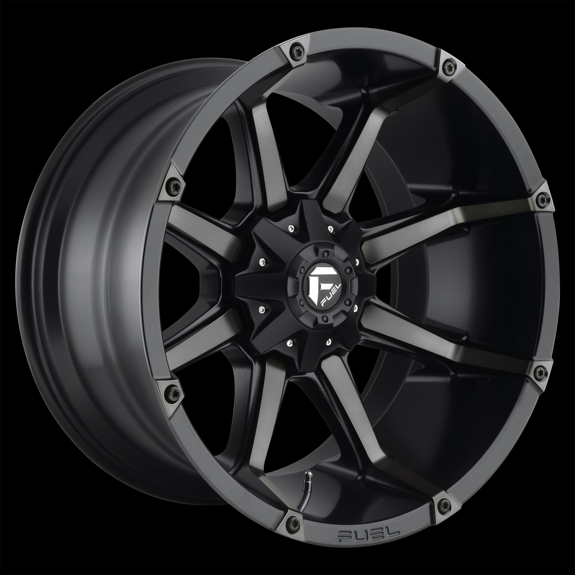 20X9 Fuel D556 Coupler Matte Black Double Dark Tint 8X165.1 ET1 wheel/rim