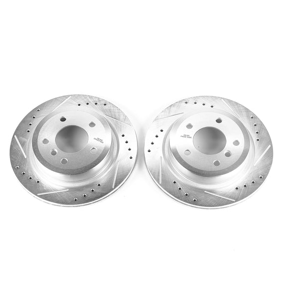 PowerStop Evolution Drilled And Slotted Rotors Pair Rear For BMW Z4