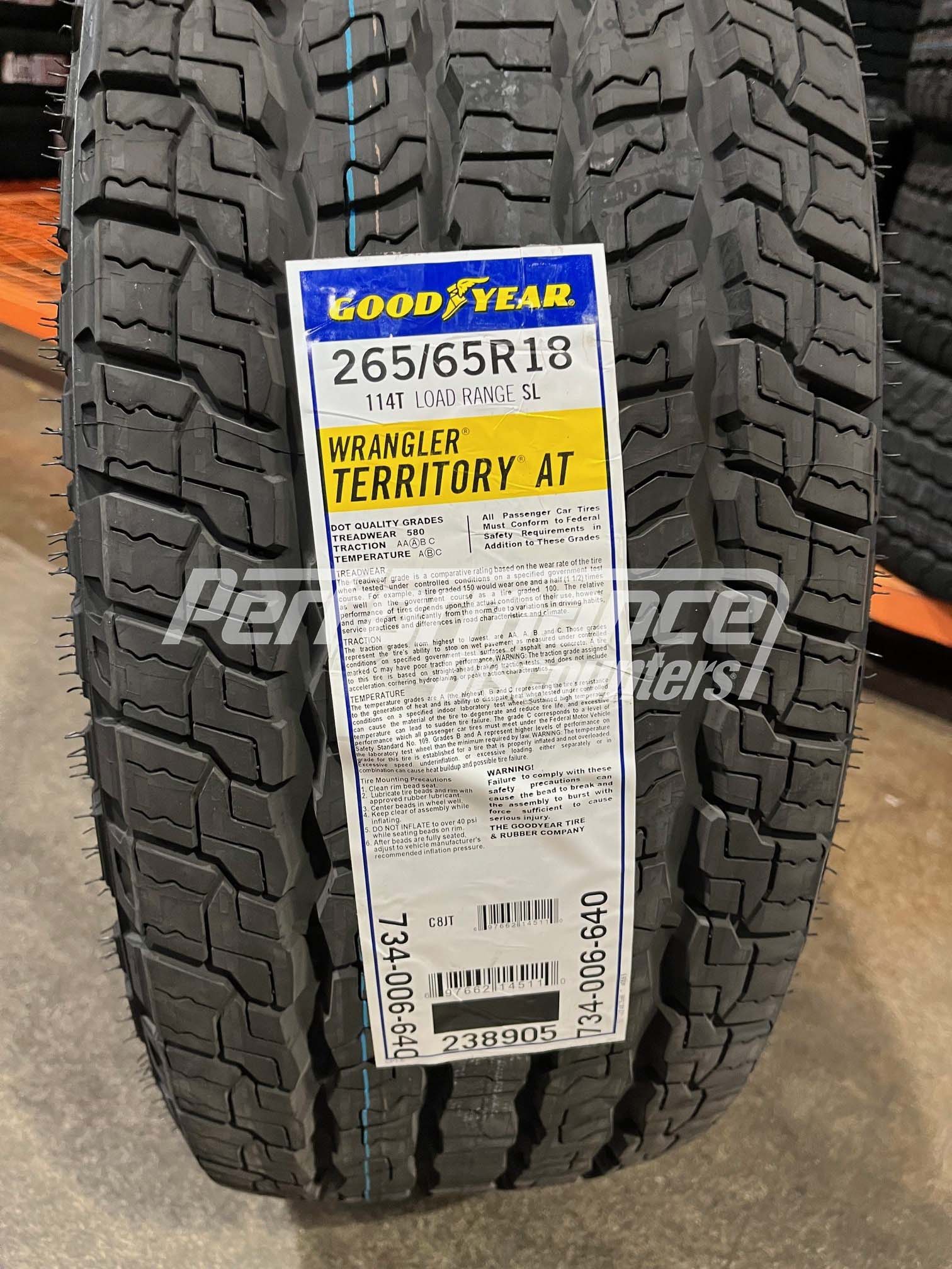 265/65R18 Goodyear Territory AT BSW 114T SL Tire