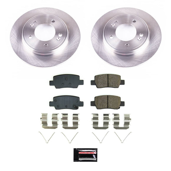 PowerStop OE Stock Replacement Low-Dust Ceramic Brake Pad and Rotor Kit