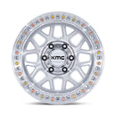 17X9 KMC KM549 GRS Gloss Silver W/ Machined Face 6x139.7 ET0 Wheel Rim