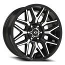 20X9 Vision 305 Rekluse Gloss Black Machined Face Wheel 6x139.7 6x5.5 ET12 CB106