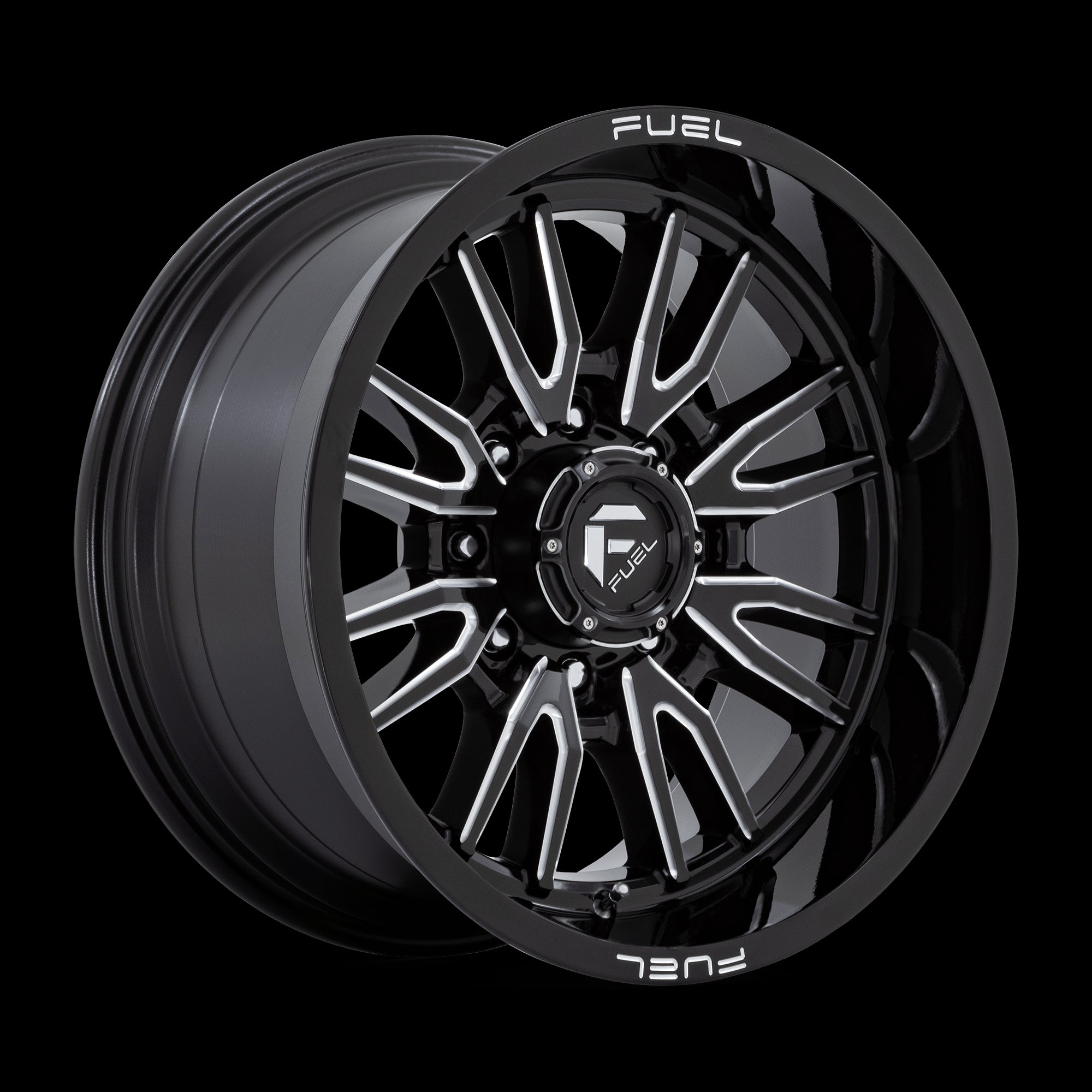 20X10 Fuel 1PC D761 Clash Gloss Black Milled 8X165.1 8X6.5 ET-18 Wheel Rim