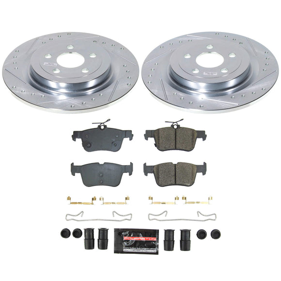 PowerStop Z23 Daily Driver Carbon-Fiber Ceramic Brake Pad and Drilled & Slotted