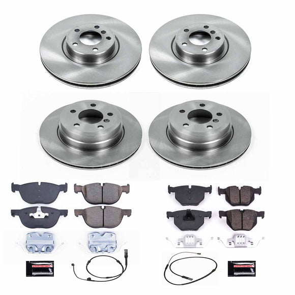 PowerStop OE Stock Replacement Low-Dust Ceramic Brake Pad and Rotor Kit
