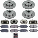 PowerStop OE Stock Replacement Low-Dust Ceramic Brake Pad, Rotor and Caliper Kit
