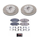 PowerStop Semi-Coated Rotor and Low-Dust Ceramic Brake Pad Kit