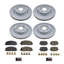 PowerStop Genuine Geomet Coated Rotor and Low-Dust Ceramic Brake Pad Kit