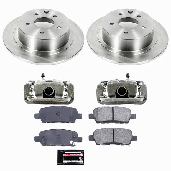PowerStop OE Stock Replacement Low-Dust Ceramic Brake Pad, Rotor and Caliper Kit