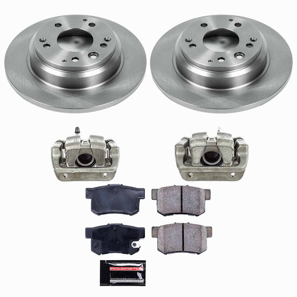 PowerStop OE Stock Replacement Low-Dust Ceramic Brake Pad, Rotor and Caliper Kit