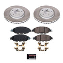 PowerStop Semi-Coated Rotor and Low-Dust Ceramic Brake Pad Kit