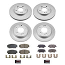 PowerStop Genuine Geomet Coated Rotor and Low-Dust Ceramic Brake Pad Kit