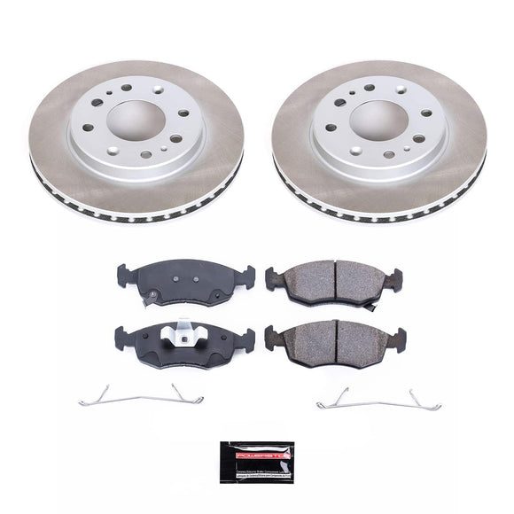 PowerStop Semi-Coated Rotor and Low-Dust Ceramic Brake Pad Kit