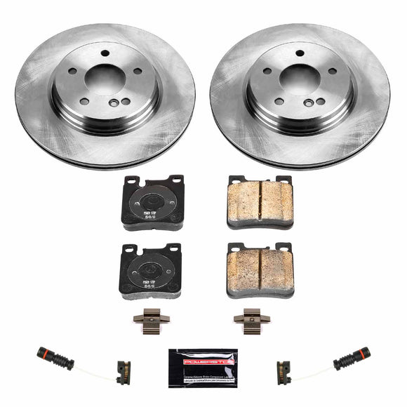 PowerStop OE Stock Replacement Low-Dust Ceramic Brake Pad and Rotor Kit