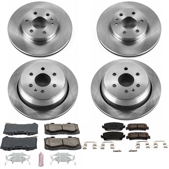PowerStop OE Stock Replacement Low-Dust Ceramic Brake Pad and Rotor Kit