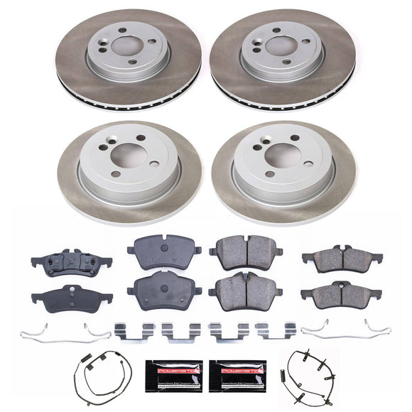 PowerStop Semi-Coated Rotor and Low-Dust Ceramic Brake Pad Kit