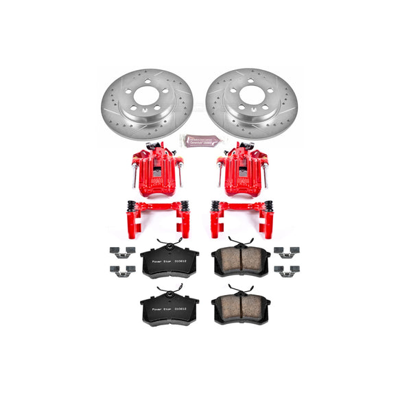 PowerStop Z23 Daily Driver Carbon-Fiber Ceramic Pads Drilled & Slotted Rotor & C